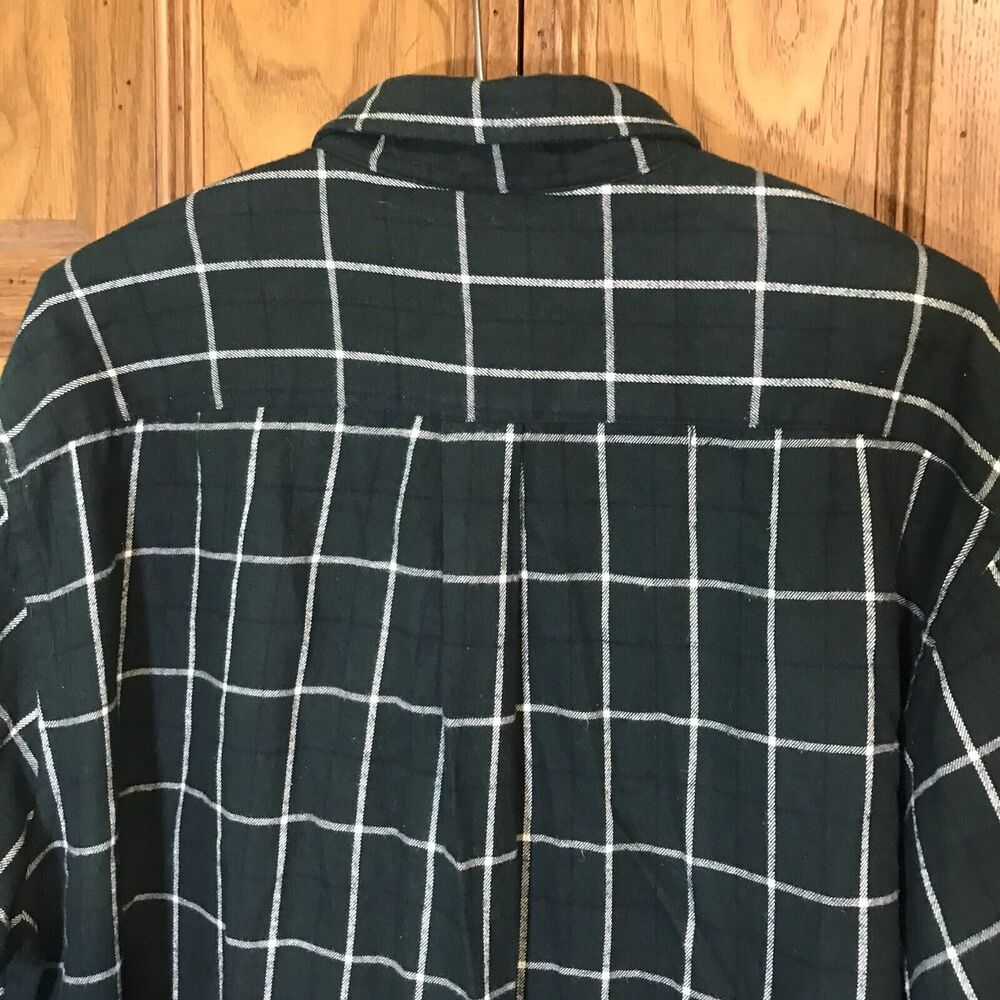 David Taylor Green Plaid Cotton Shirt Men's size XL Long Sleeve Button Down Top - Picture 9 of 11